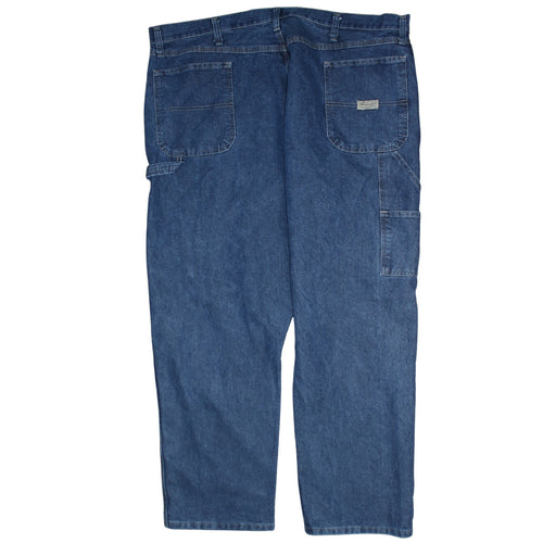 Wrangler Men's Blue Denim Carpenter Jeans 44x30 Relaxed Fit