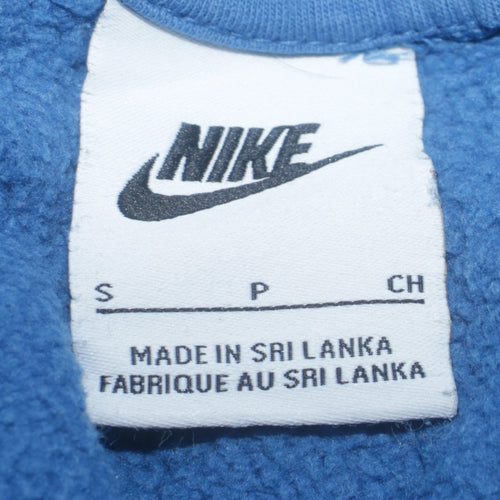 Nike Men Blue Pullover Hoodie Small Regular Fit Fleece Sweatshirt
