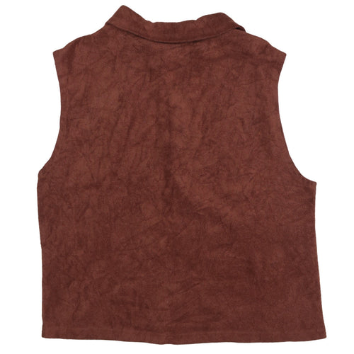 Columbia Men's Brown Fleece Waistcoat M Zip Pockets Outdoor Vest