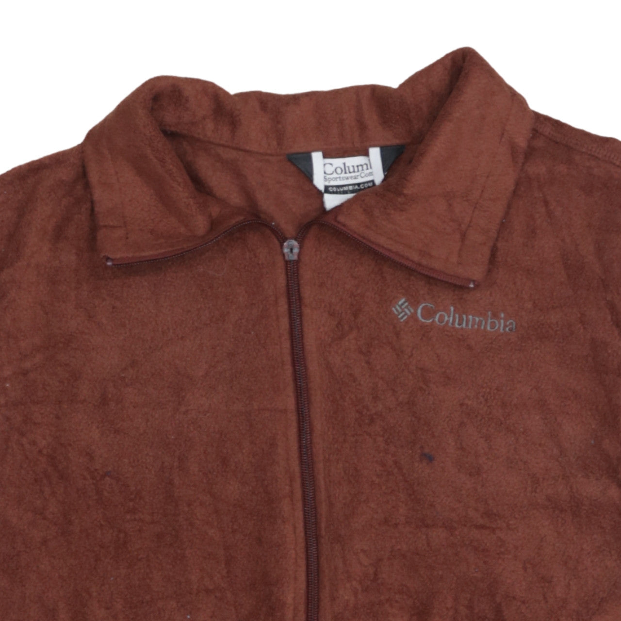Columbia Men's Brown Fleece Waistcoat M Zip Pockets Outdoor Vest