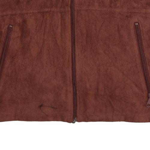 Columbia Men's Brown Fleece Waistcoat M Zip Pockets Outdoor Vest