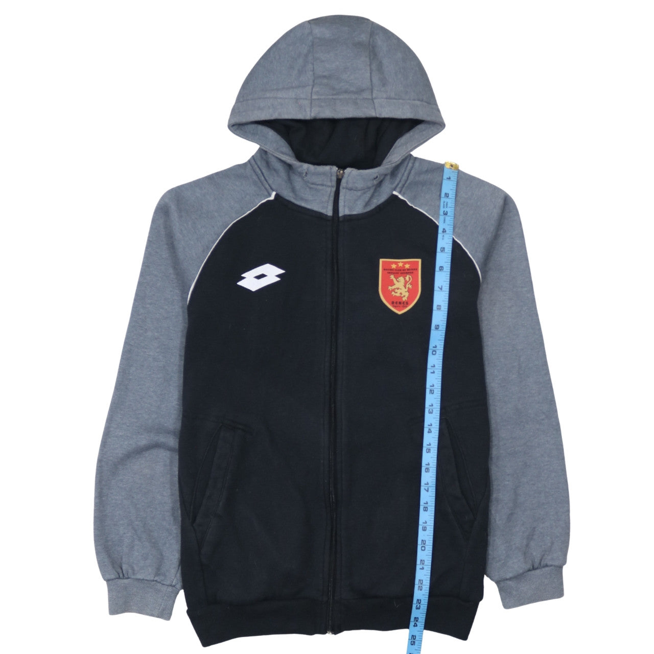 Lotto Men's Grey Full Zip Hoodie M Sports Sweatshirt