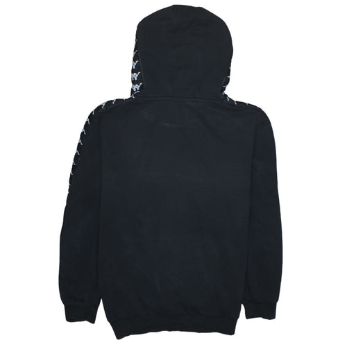 Kappa Boys Black Logo Tape Pullover Hoodie Size 14-15 Years
