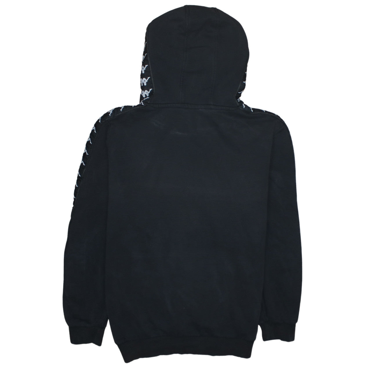 Kappa Boys Black Logo Tape Pullover Hoodie Size 14-15 Years