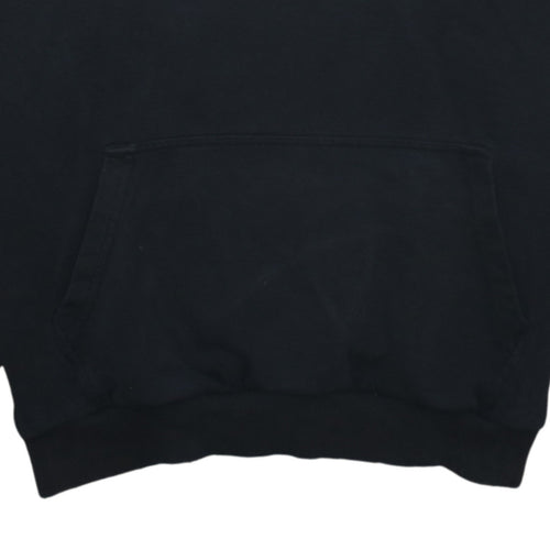 Kappa Boys Black Logo Tape Pullover Hoodie Size 14-15 Years