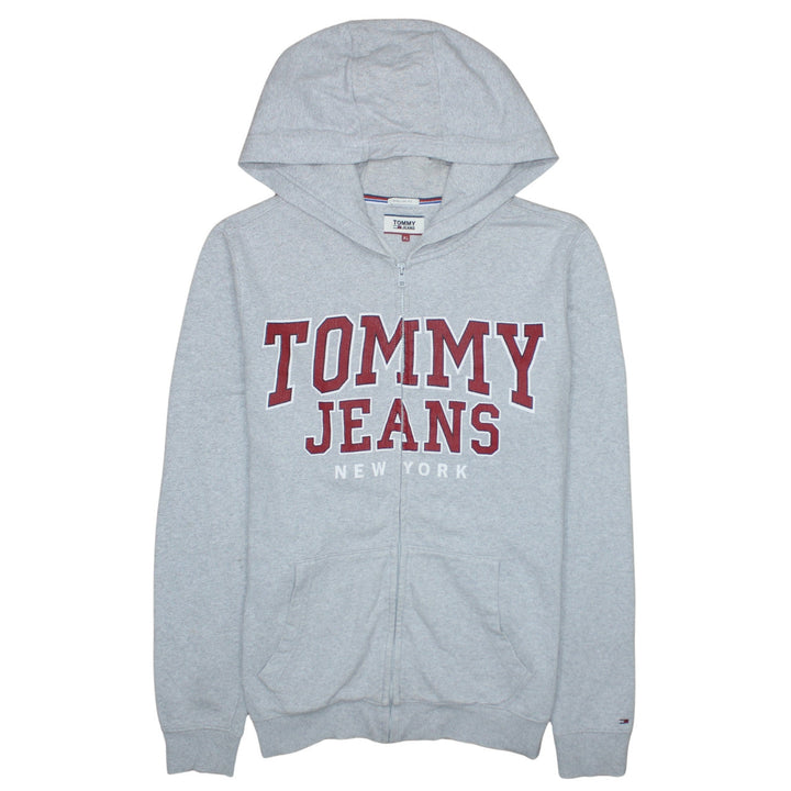 Tommy Jeans Men's Grey Full Zip Hoodie XL Regular Fit