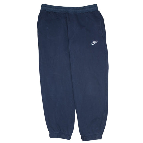 Nike Men Blue Sweatpants L Regular Fit Fleece Joggers