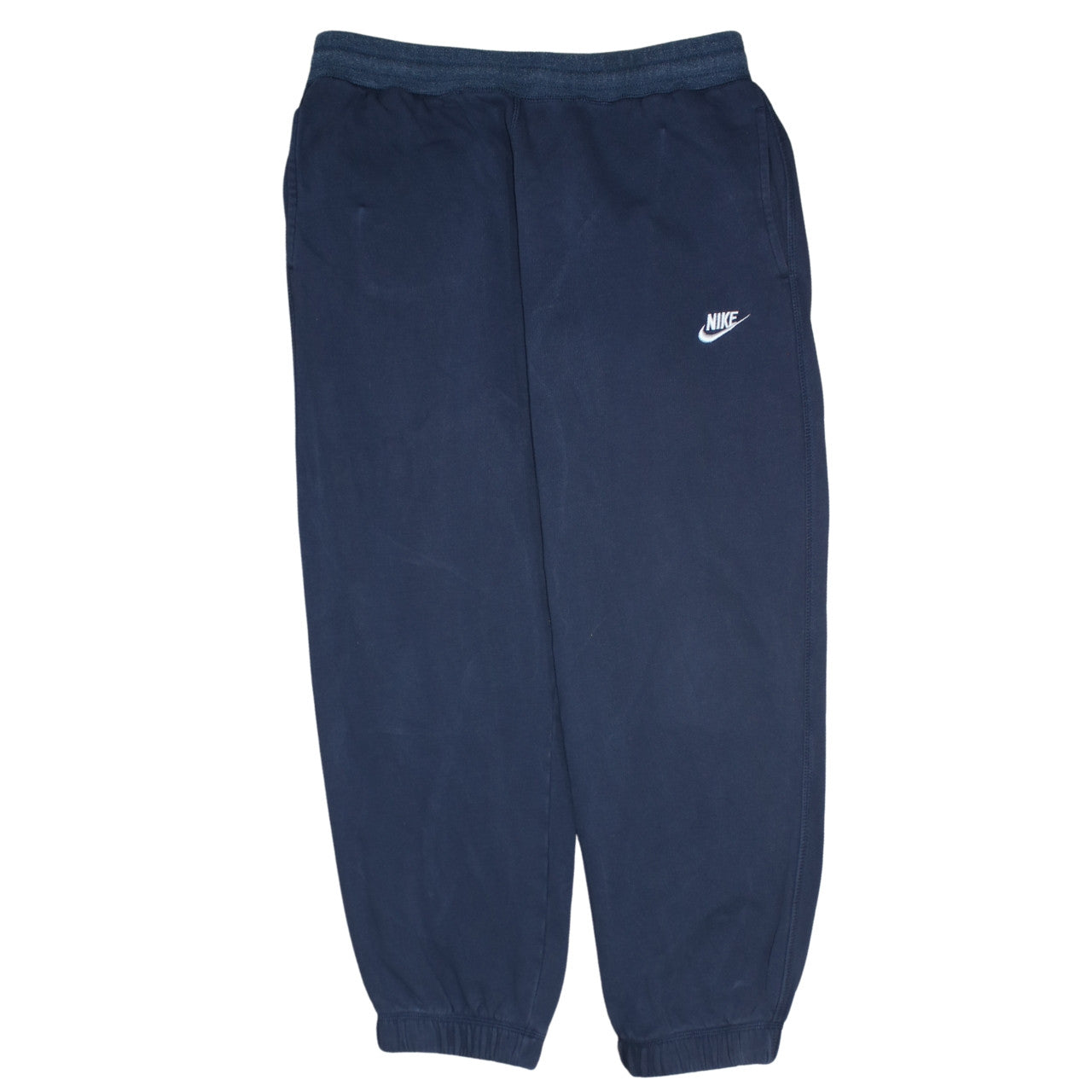 Nike Men Blue Sweatpants L Regular Fit Fleece Joggers
