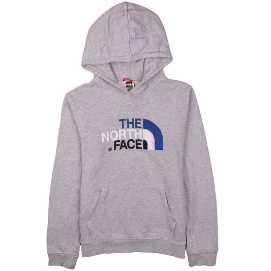 The North Face Boys Grey XL Pullover Hoodie with Logo Print