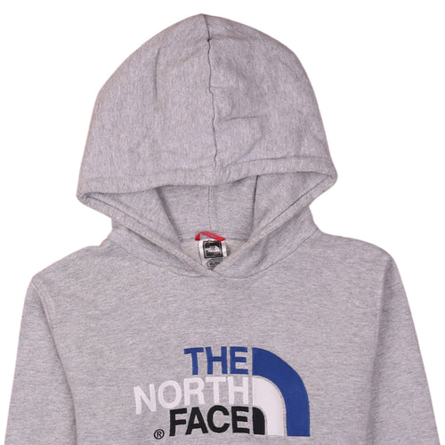 The North Face Boys Grey XL Pullover Hoodie with Logo Print