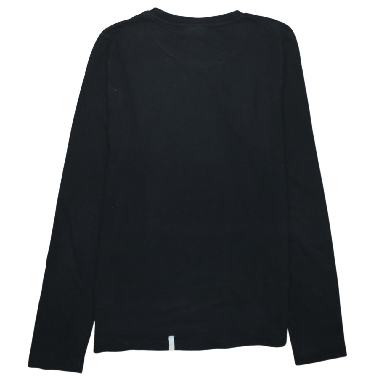 Puma Boys Black Long Sleeve Crew Neck Sports Logo Cotton T-Shirt XS