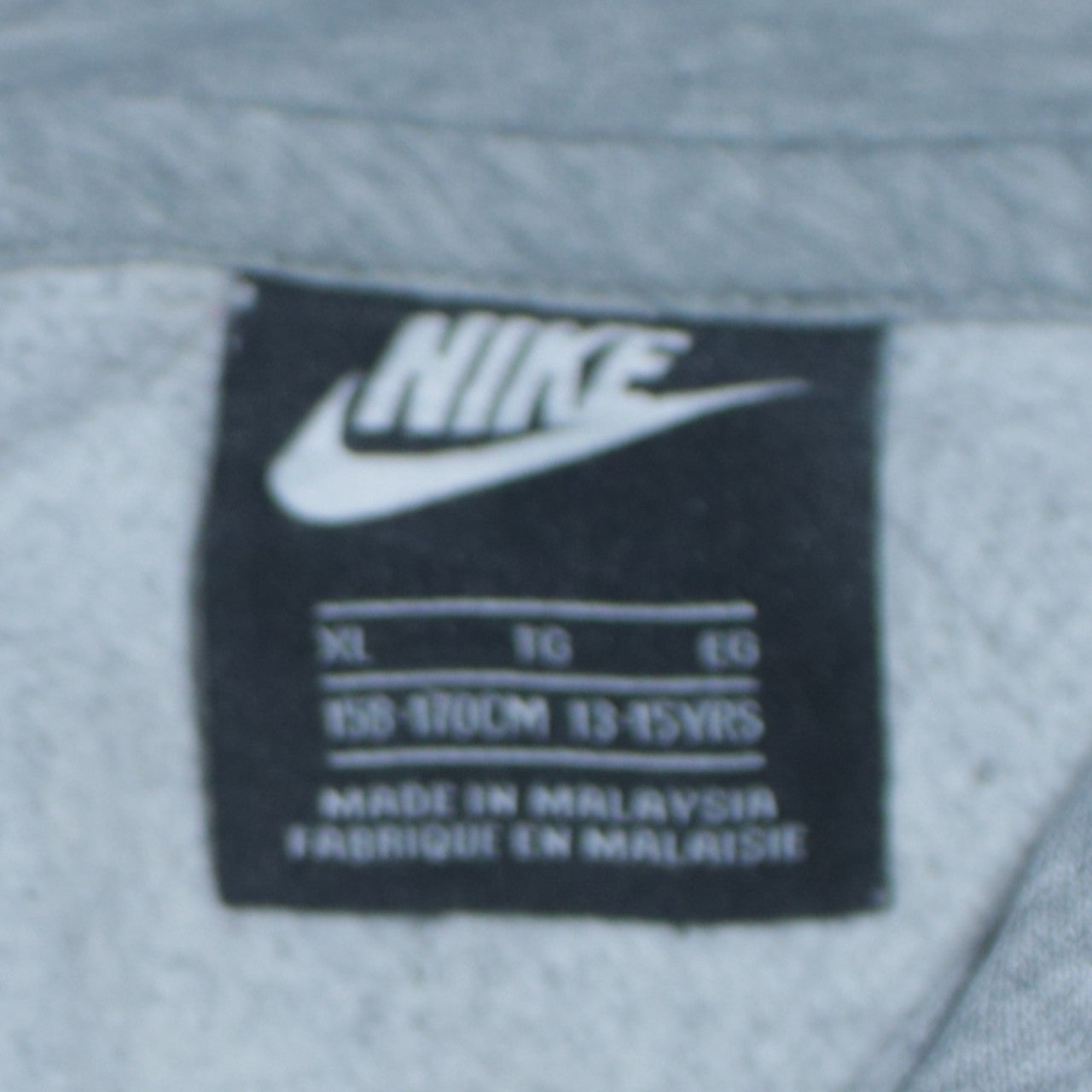 Nike Boys Grey XL Pullover Hoodie Sweatshirt 13-15 Years Cotton Blend