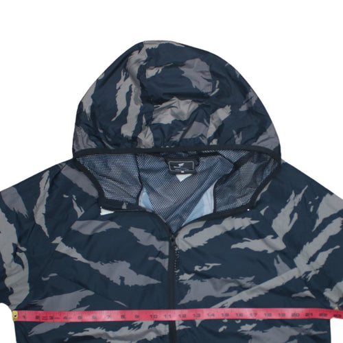 Primark Men’s Blue Camouflage Windbreaker Jacket Size L