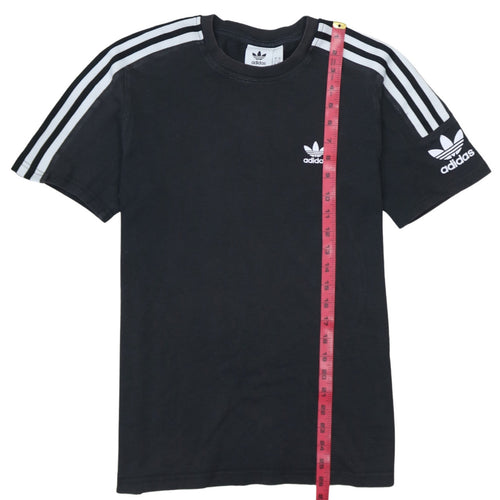 Adidas Men's Black Crew Neck Short Sleeve Cotton Sports T-Shirt S