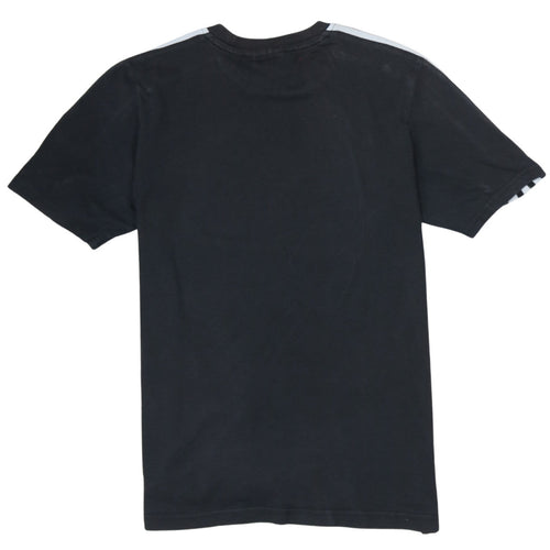 Adidas Men's Black Crew Neck Short Sleeve Cotton Sports T-Shirt S