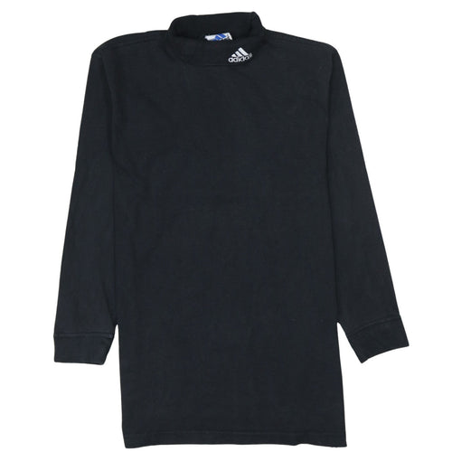 Adidas Men's Black Long Sleeve Mock Neck Sports T-Shirt Size S