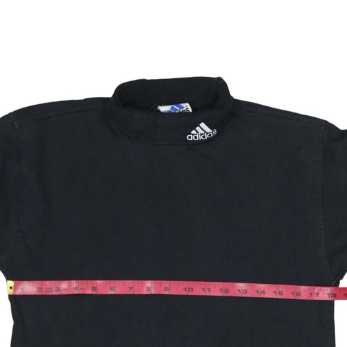 Adidas Men's Black Long Sleeve Mock Neck Sports T-Shirt Size S