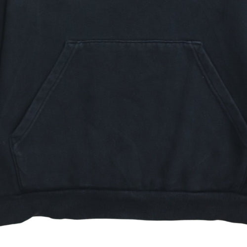 Puma Boys Black Pullover Hoodie 15-16 Years Logo Print Cotton Blend