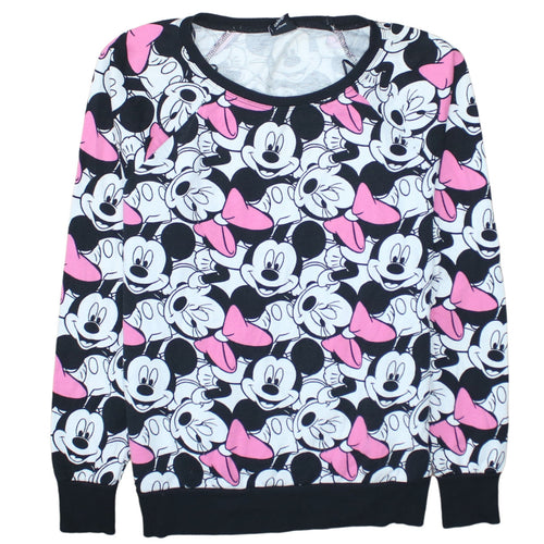 Disney at George Women Black Pink Mickey & Minnie Sweatshirt UK 12