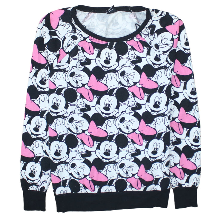 Disney at George Women Black Pink Mickey & Minnie Sweatshirt UK 12