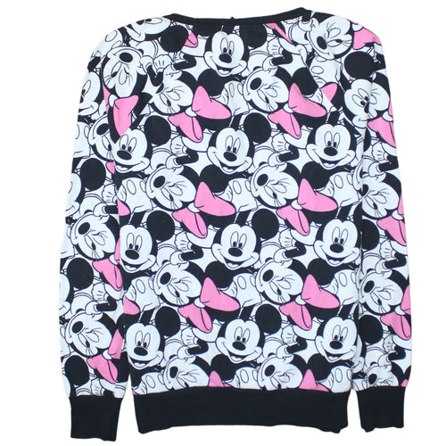 Disney at George Women Black Pink Mickey & Minnie Sweatshirt UK 12