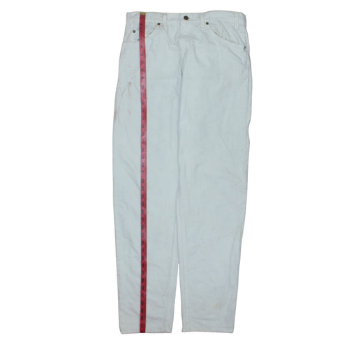 Levi's Women White 550 Tapered Relaxed Fit Jeans W32 L32