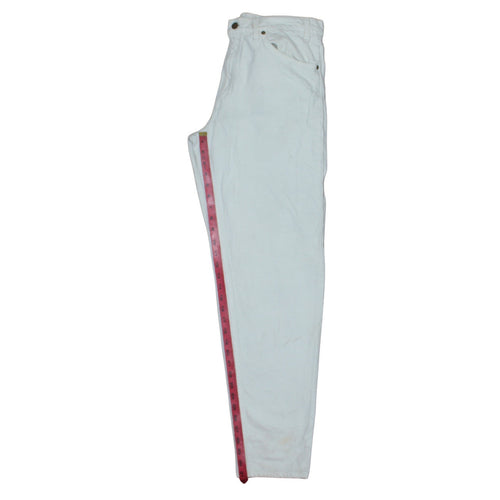 Levi's Women White 550 Tapered Relaxed Fit Jeans W32 L32