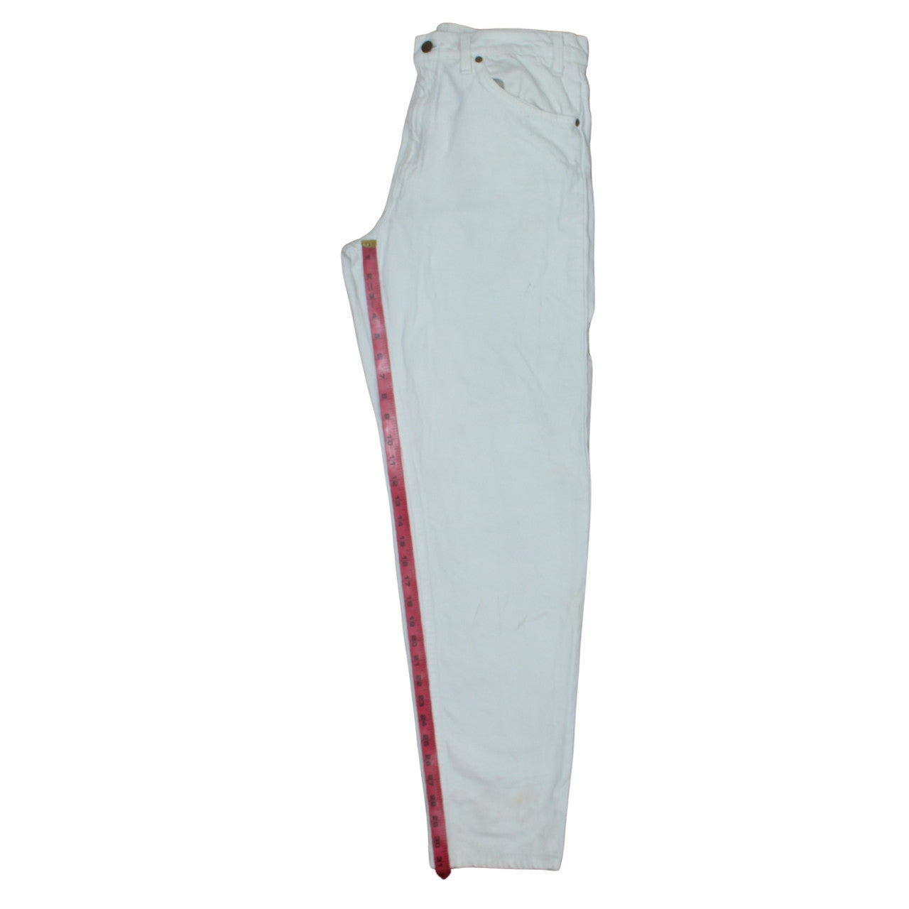 Levi's Women White 550 Tapered Relaxed Fit Jeans W32 L32