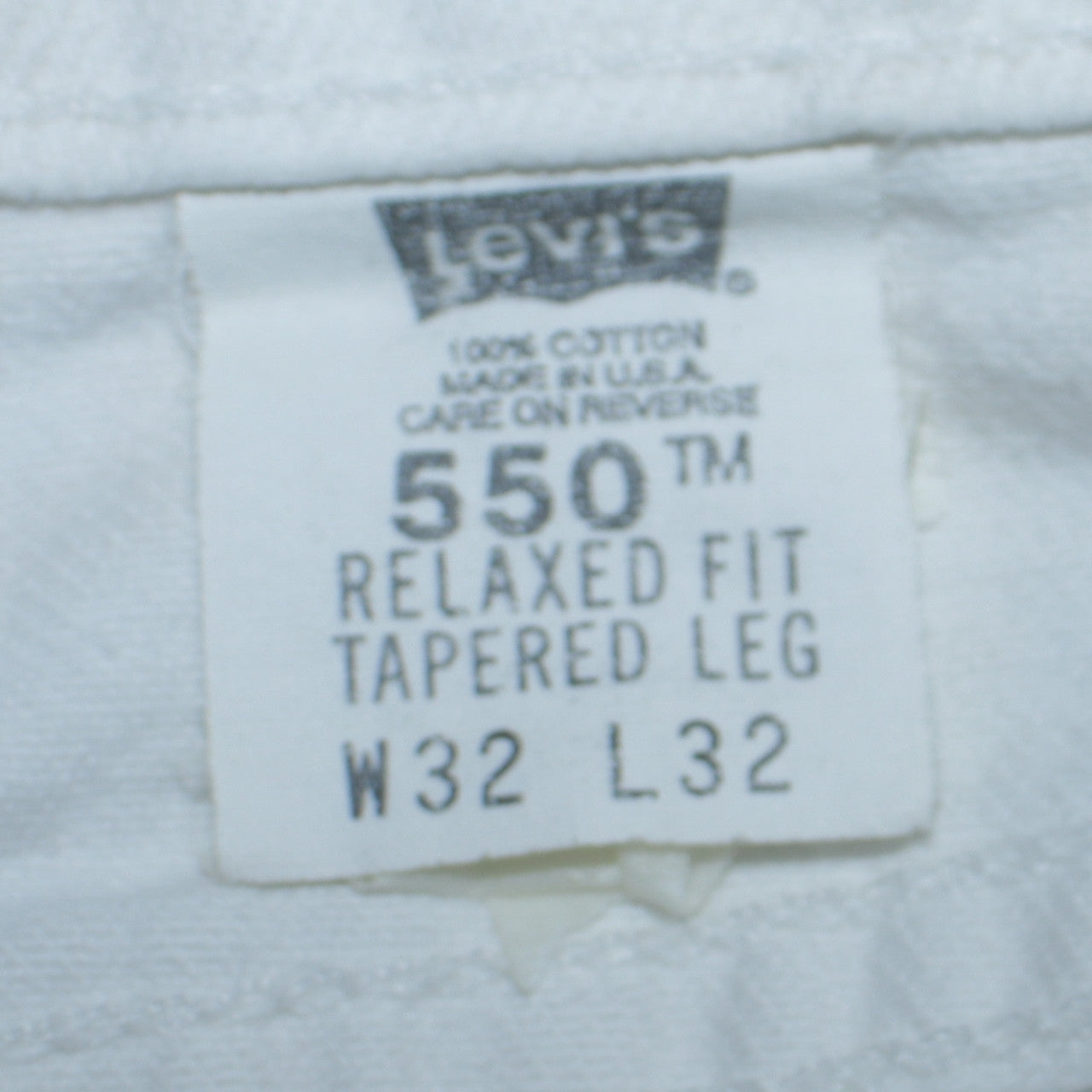Levi's Women White 550 Tapered Relaxed Fit Jeans W32 L32