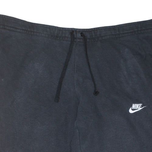 Nike Men's Black Jogger Sweatpants L Regular Fit Fleece Trousers