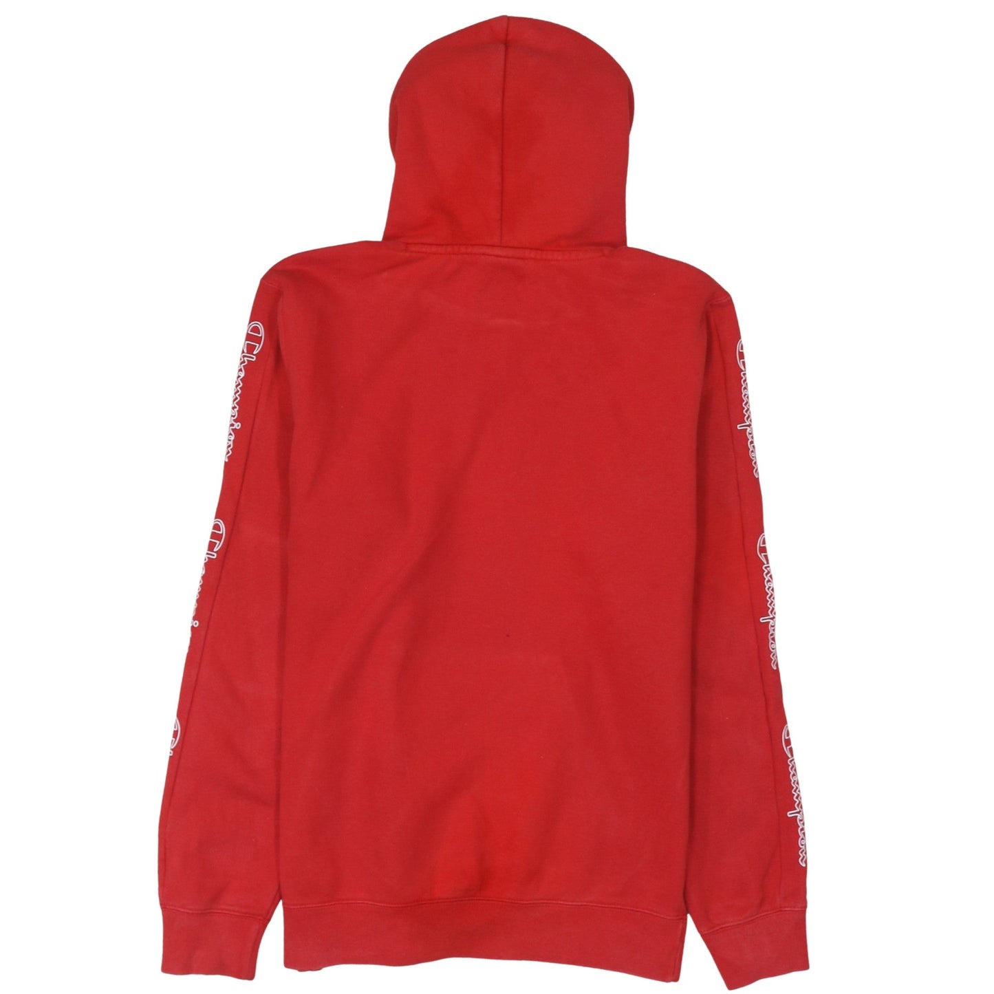 Champion Men's Red Pullover Hoodie Small Logo Fleece Sweatshirt