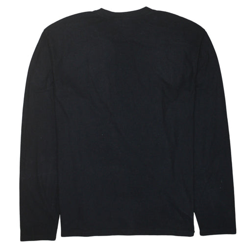 Manchester United Men's Black Long Sleeve XL Cotton T-Shirt