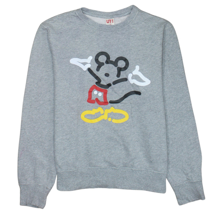 Uniqlo Girls Grey Disney Pullover Sweatshirt 14 Years Long Sleeve Graphic