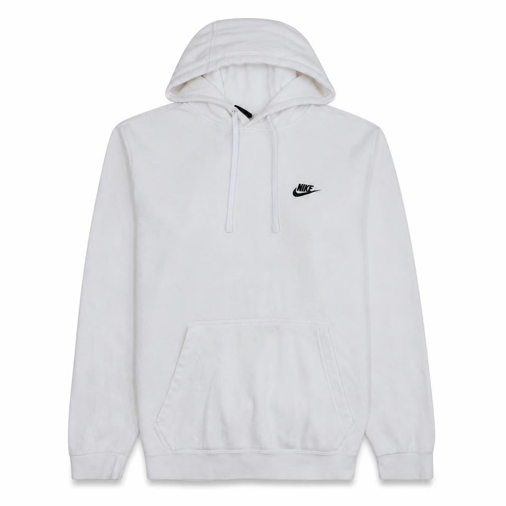 Nike Men's White Pullover Hoodie Size L Sports Fleece Sweatshirt