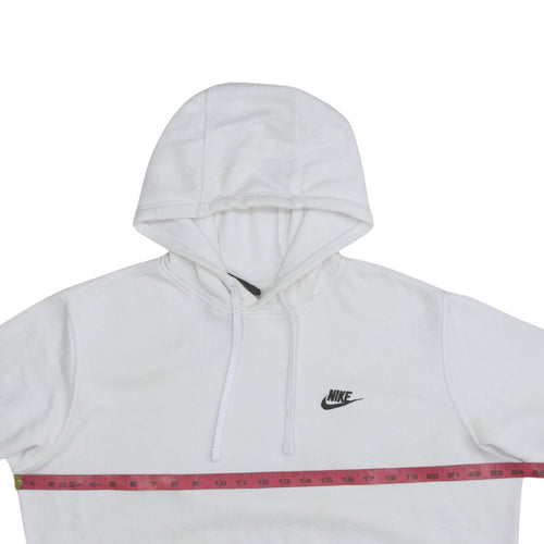 Nike Men's White Pullover Hoodie Size L Sports Fleece Sweatshirt
