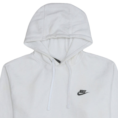 Nike Men's White Pullover Hoodie Size L Sports Fleece Sweatshirt