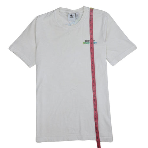 Adidas Men's White Beach Sports Graphic Print Cotton T-Shirt M