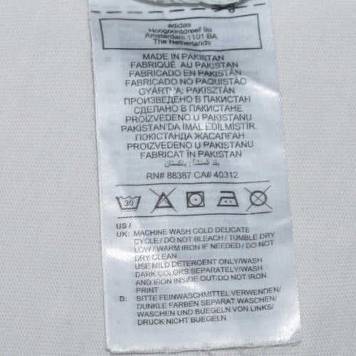 Adidas Men's White Beach Sports Graphic Print Cotton T-Shirt M
