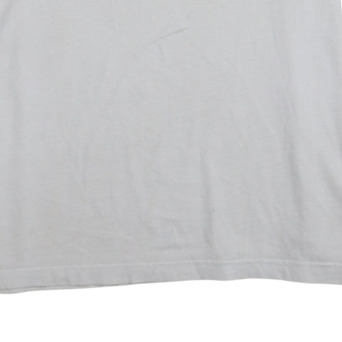 Adidas Men's White Beach Sports Graphic Print Cotton T-Shirt M