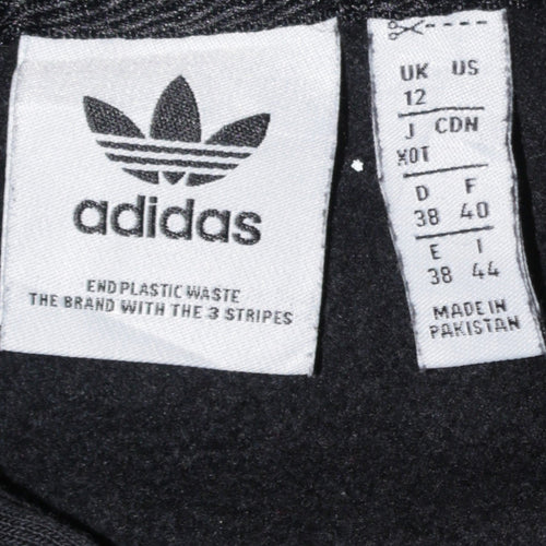 Adidas Women Black Size 12 Pullover Hoodie Sweatshirt Drawstring Logo