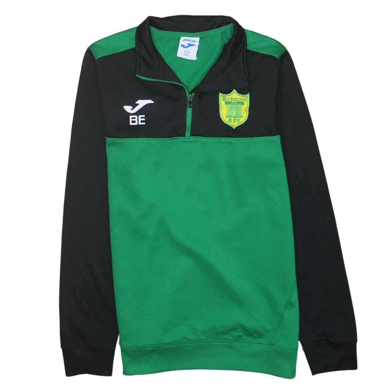Joma Men’s Green & Black 1/4 Zip Long Sleeve Athletic Top Size S