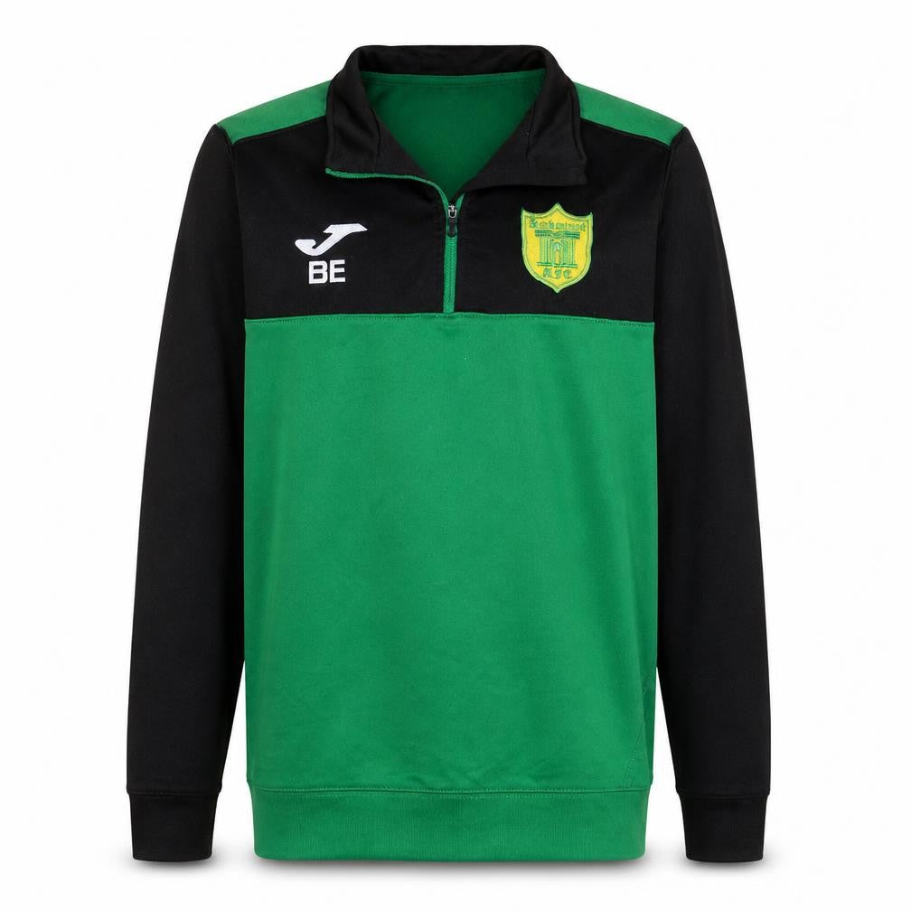 Joma Men’s Green & Black 1/4 Zip Long Sleeve Athletic Top Size S