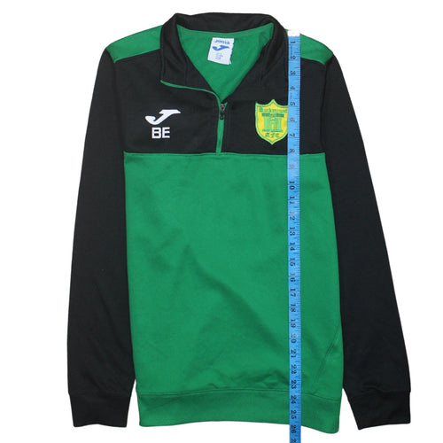 Joma Men’s Green & Black 1/4 Zip Long Sleeve Athletic Top Size S