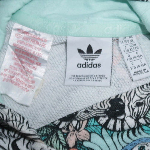 adidas Girls Multicoloured XL Graphic Pullover Hoodie