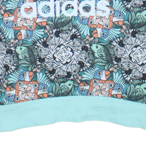adidas Girls Multicoloured XL Graphic Pullover Hoodie