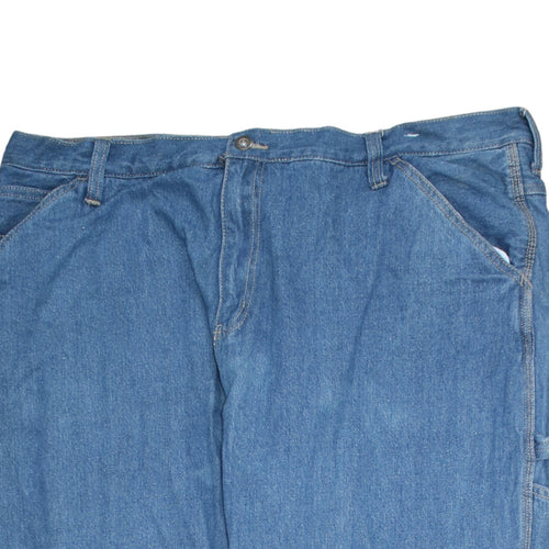 Faded Glory Men Blue 42x32 Relaxed Straight Lined Denim Jeans