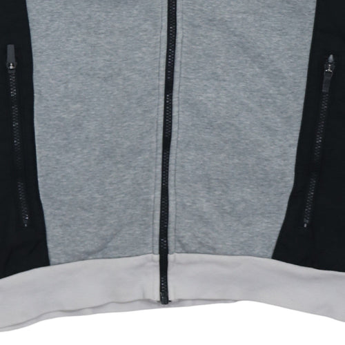 Nike Mens Grey Full Zip Hoodie L Logo Sportswear Jacket