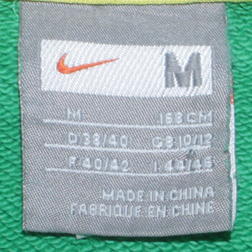 Nike Women's Green Pullover Hoodie M Hooded Sweatshirt 08 Print