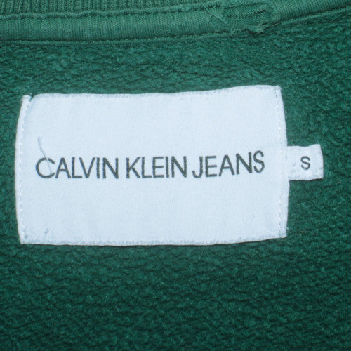 Calvin Klein Jeans Women's Green Cotton Crew Neck Sweatshirt Size S