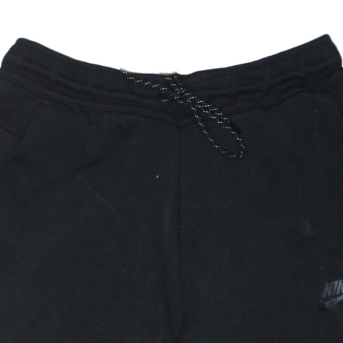 Nike Men Black Jogger Sweatpants XS Regular Fit Fleece Tapered